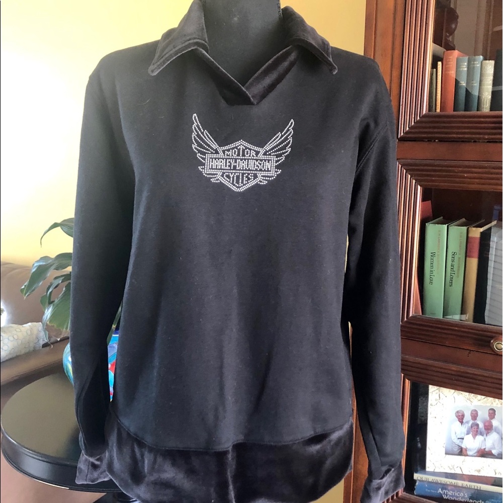 Authentic Harley Davidson sweatshirt style top - M